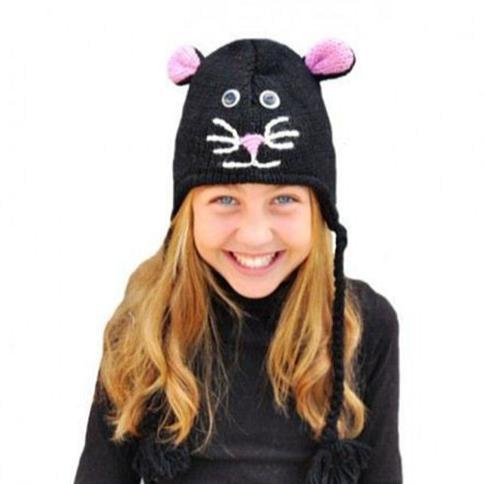 Pink Yak Black Cat Hat