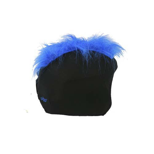 Coolcasc - Show Time Fluffy Blue Mohican Helmet cover