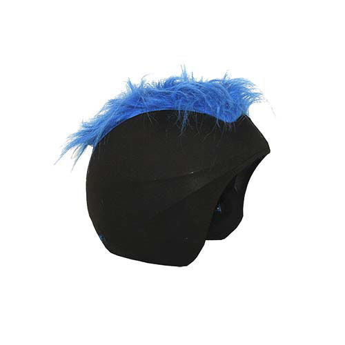 Coolcasc - Show Time Fluffy Blue Mohican Helmet cover