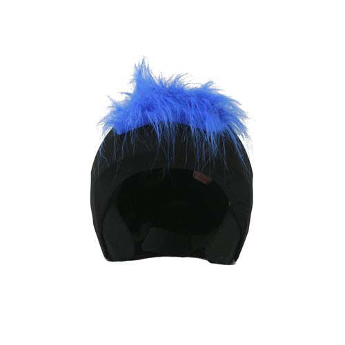 Coolcasc - Show Time Fluffy Blue Mohican Helmet cover