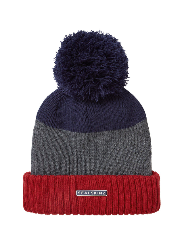 Sealkinz - Flitcham Striped Bobble Hat