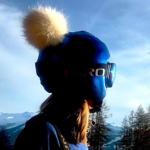 Coolcasc - Exclusive Pom Pom Blue/Beige Cover (Blue  Cover Beige Pom Pom)