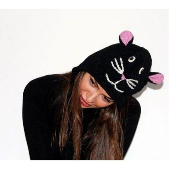 Picture of Pink Yak Black Cat Hat
