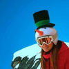 Coolcasc Snow man helmet cover side view