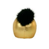 Coolcasc Pom Pom Gold/Black Helmet Cover 