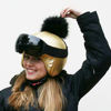 Coolcasc Pom Pom Gold/Black Helmet Cover 